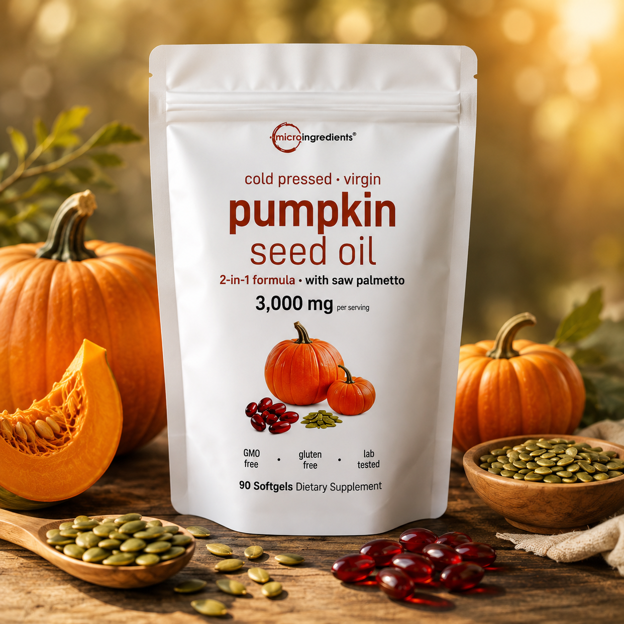 Aceite De Semilla De Calabaza + Extracto De Saw Palmetto| 90 Cápsulas