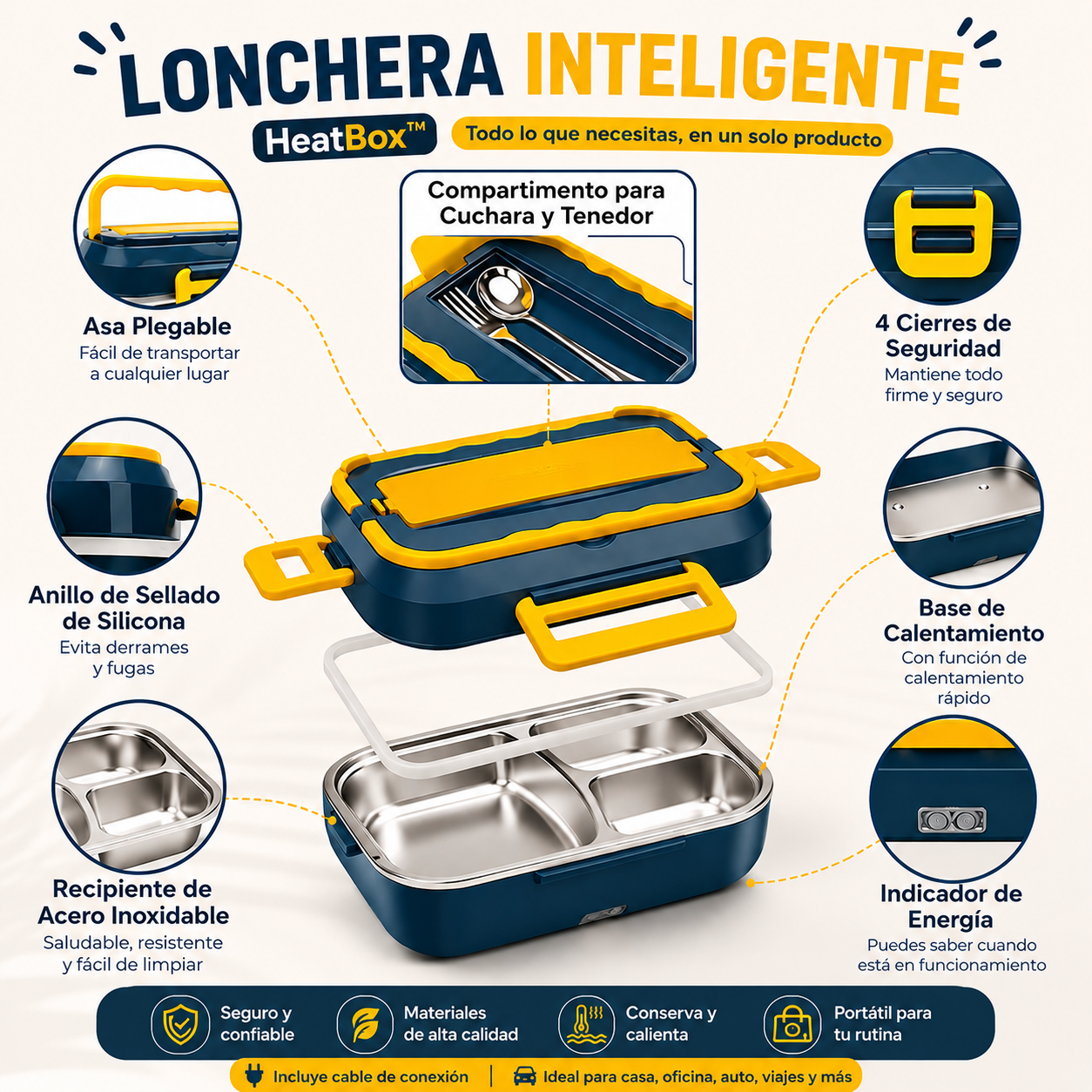 HeatBox™ | Lonchera Calentadora Portátil