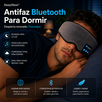 SleepWave™| Antifaz Bluetooth Para Dormir