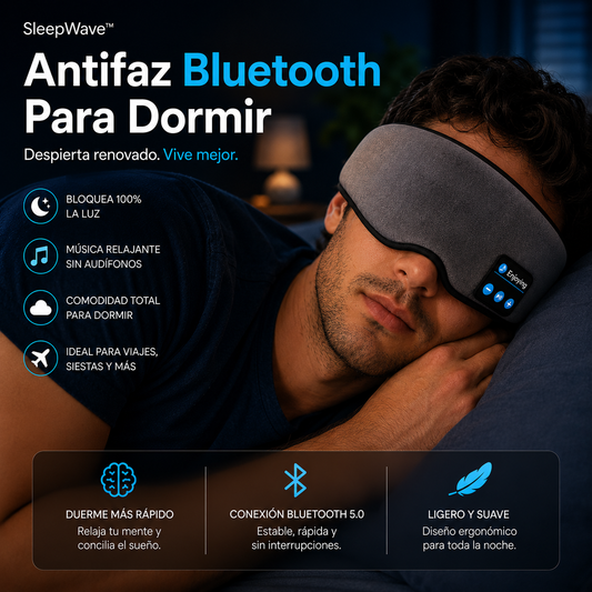 SleepWave™| Antifaz Bluetooth Para Dormir