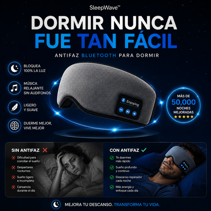 SleepWave™| Antifaz Bluetooth Para Dormir