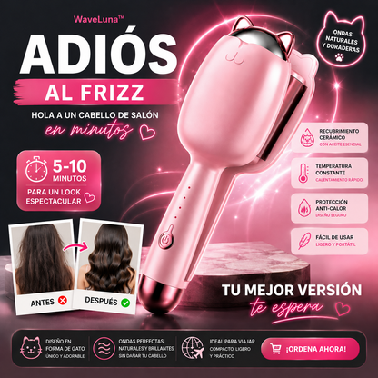 WaveLuna™ | Ondulador de Pelo en Forma de Gato
