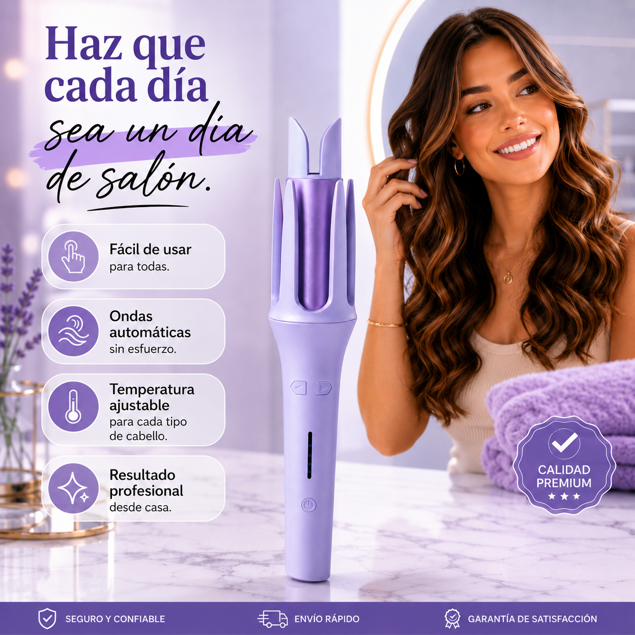 WaveTwirl™ |Rizador de Cabello Automático