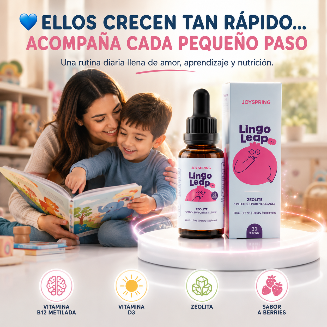 Lingo Leap Gotas| Zeolita+ Vitamina B12 y D3