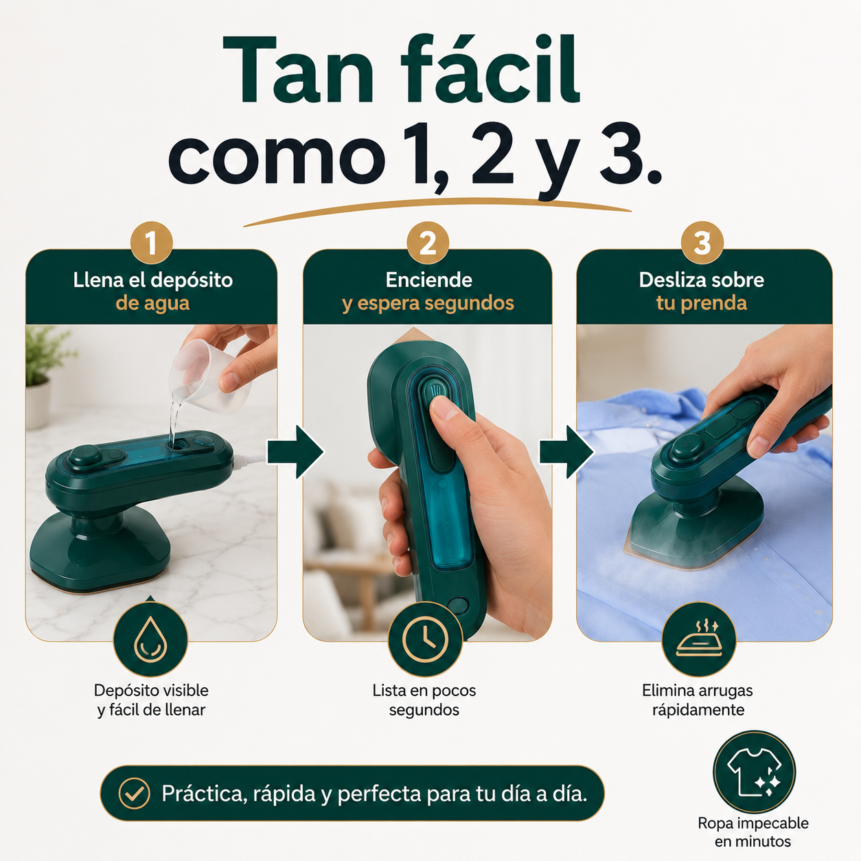 SteamGo™ |Mini Plancha a Vapor
