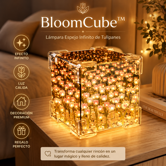 BloomCube™ |Lámpara Espejo de Tulipanes